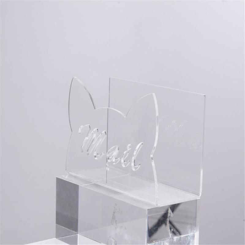 Transparent Acrylic Desktop Letter Organizer For Office Home Clear Paperworks Storage Rack for Folders Books Bill