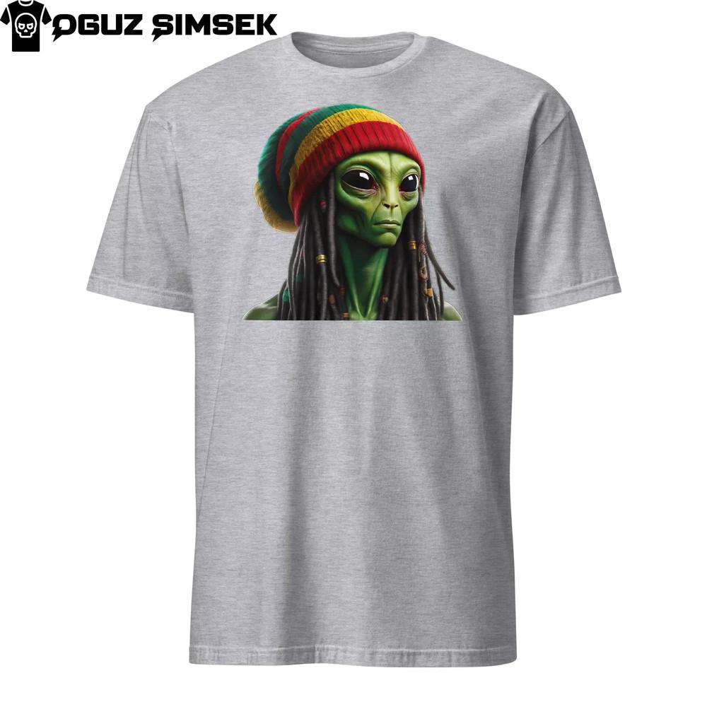 

Alien Beanie Dreadlocks Short-Sleeve T-Shirt | Unique Extraterrestrial Design 3XL