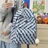 Schoolbagins School Bag Female Junior High School Student Korean Edition Fashion Plaid Backpack College Student Computer Bag Simple High School 