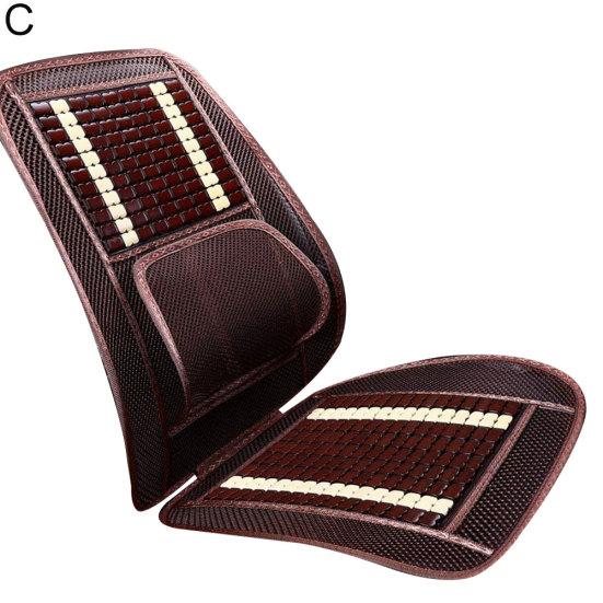 Universal Massage Wood Seat Cover Beads Car Cooling Summer Mesh Cushion Mat