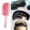 Gebogene Entlüftungs-Haarbürste Kopfhautmassage Paddel Entwirrbürste Stylingwerkzeug zum schnellen Föhnen Rosa