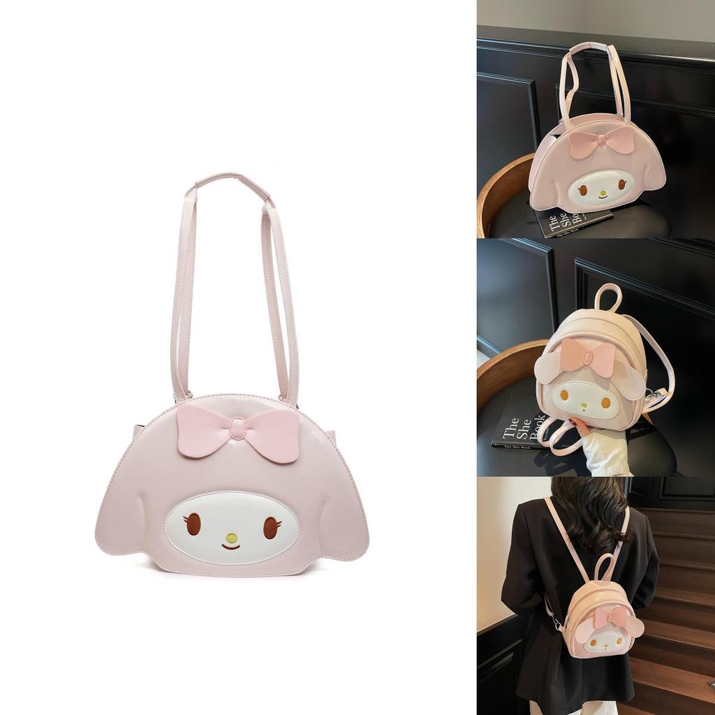 Melody Cartoon Girl Backpack Pu Material With Butterfly Bow For Daily Casual Use