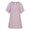 Summer New Round Neck Lace Patchwork Short Sleeved T-shirt Top