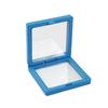 1Pc Jewelry Case PE Film Badge Storage Transparent Ring Casket Elastic Jewelry Display Container Dustproof Frame Portable