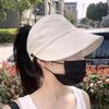 Quick Dry Hat Summer Empty Cap Sun Visor Hat Adjustable Large Brim Ponytail Empty Top Beach Hat for Summer Spring Fall Beach