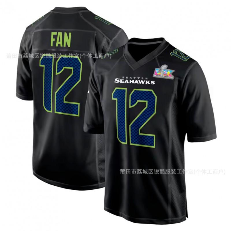 Seattle Seahawks NFL Fotbalový dres Unisex pro dospělé Sportovní oblečení Týmové fanouškovské oblečení Podzim Zima