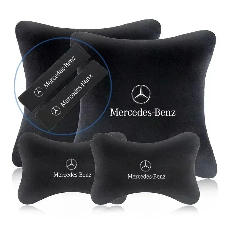 For Mercedes Benz AMG GLE GLS CLS GLC CLA GLA GLK ML C197 R231 W167 Car Seat Pillow Neck Headrest Protect Seat Belt Shoulder