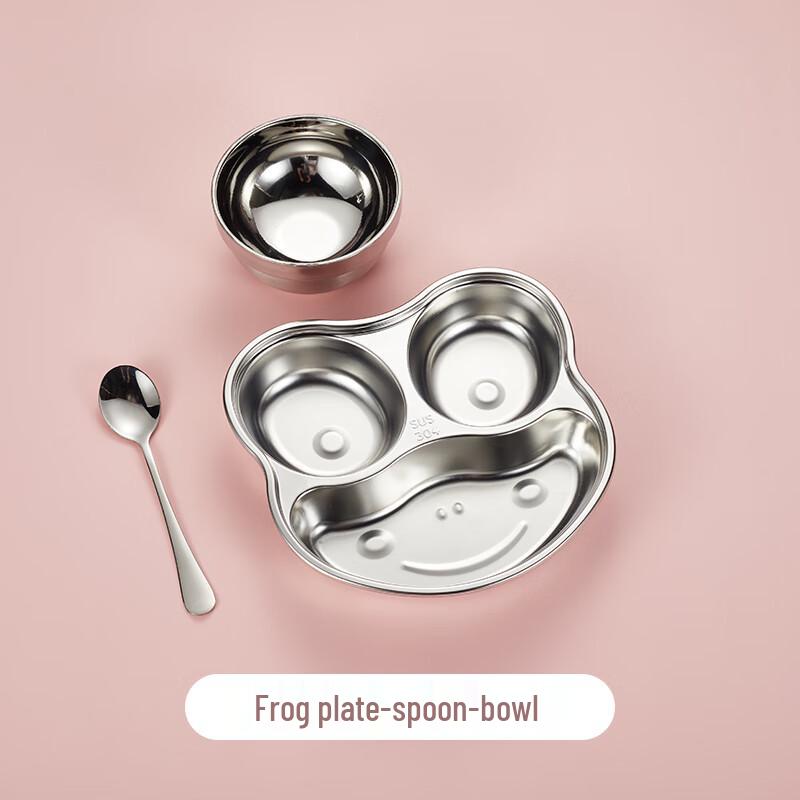 SMVP 304 Stainless Steel Divided Kids Dinnerware Set
