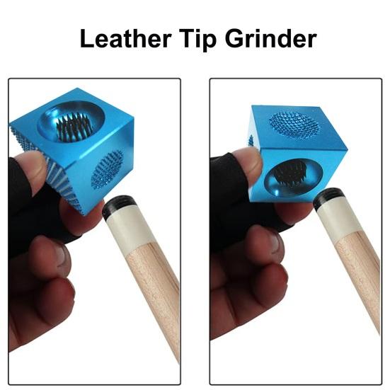 Moedor de ponta de taco de bilhar modelador de taco de sinuca 3 superfícies côncavas polidor ferramenta de reparo de ponta de taco acessórios para taco de bilhar