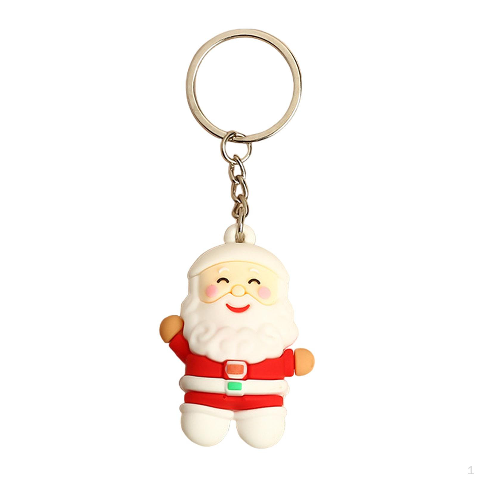 

Christmas Keychain Cartoon Backpack Charm for Women Men Adults Kids Xmas Holiday 4.9cmx3.7cm