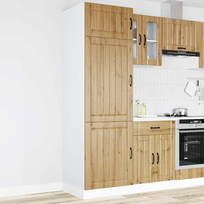 VidaXL Kitchen Cabinet Lucca Artisan Oak Engineered Wood, Tall Kitchen Cabinet, Kitchen Cabinet 853876