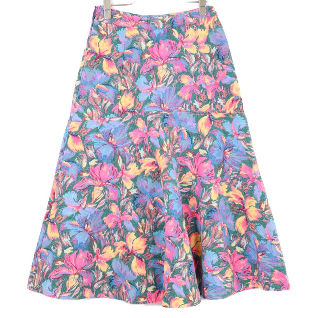 GRACE CONTINENTAL 24-year-old Multicolored Flower Jacquard Flared Skirt Skirt 36 multicolorUsed