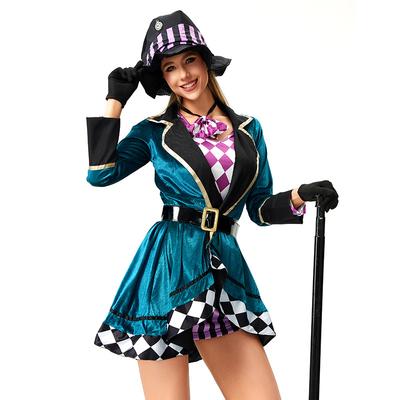 Halloweenowy Cyrk Alicja Szalony Kapelusznik Kostium Magika dla Dorosłych Kostium Trenera w Klubie Nocnym Kostium Sceniczny