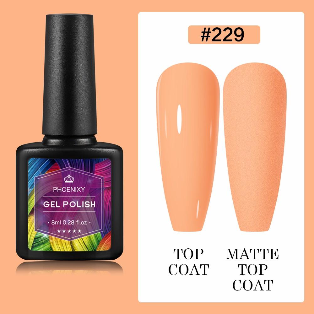 PHOENIXY 80Pcs New Colors 8ML Gel Nail Polish Varnish Semi Permanent Gel Shiny Gel Soak Off Glitter Starter Kit Nail Salon Manicure Set