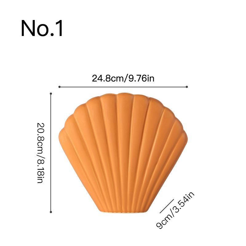 Creative Art Shell Vase Ceramic Hydroponic Vase Flower Arrangement Home Decor Indoor Decoration Desktop Ornaments