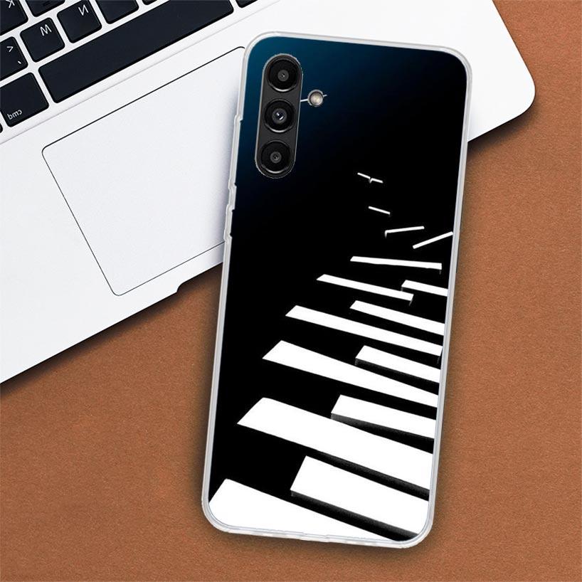 Musik Klavier Tastatur Handyhülle Für Samsung Galaxy A56 A55 A54 A53 A16 A15 A14 A13 A36 A35 A34 A33 A26 A25 A24 A23 A05S A04S A03