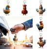 Keychain Cartoon Chicken Bag Charm Car Pendant Halloween Christmas Decoration