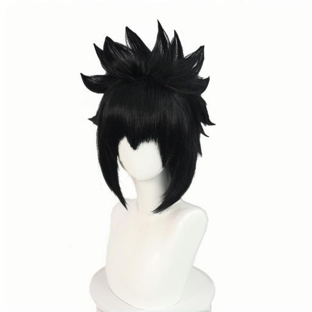 Cosplay Short Black Heat Cosplay Cultural School Anime Stage Travel Photo Wig Men's Wig, Wig, Hair, Resistant, Prop, Festival, Festival, Wig,