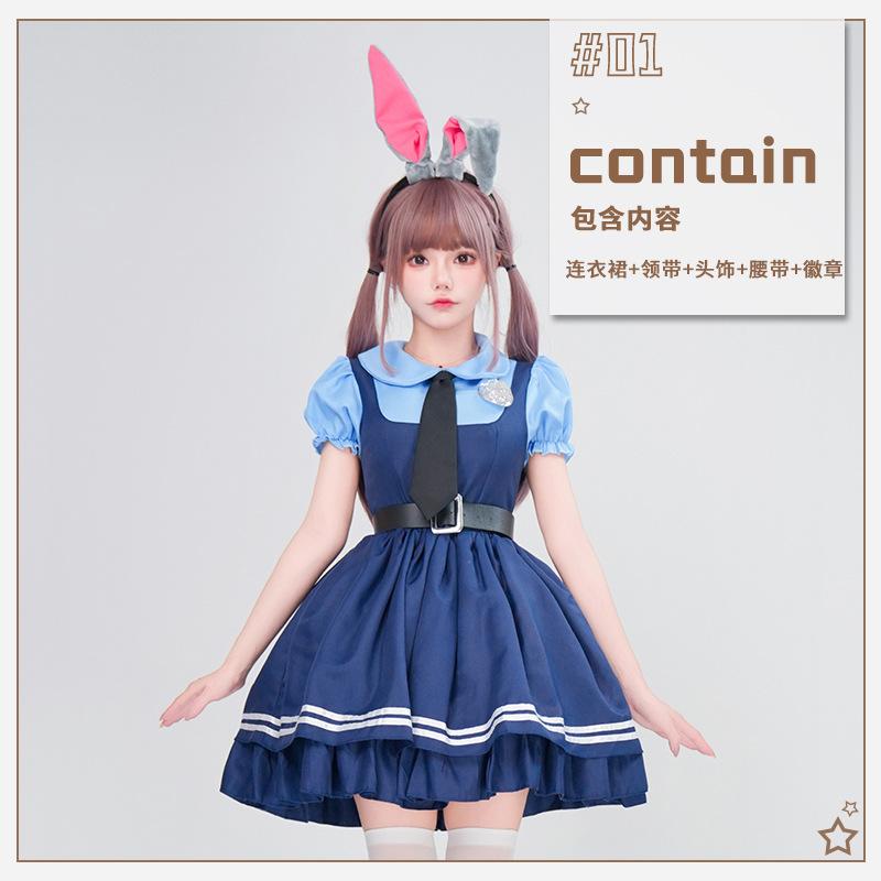 Zootopia Judy Králík policistka cos dospělý kostým cosplay kostým pro jevištní show