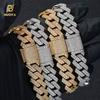 NUOYA Trendy Rapper Jewelry 18K Gold Plated Double Row Diamond Cut Cuban Link Chain Necklace Gift for Men