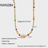 Delicate Jewelry Stainless Steel Mix Color Beads Natural Stones Charms Beaded Bracelet Necklace for Party