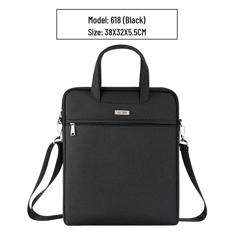 Handheld Waterproof Document Bag with Zipper - Large Capacity Office & Conference Bag for Computers & Documents