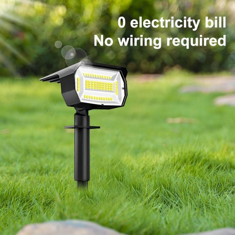 48LED Solar Rasenleuchte Außen IP65 Wasserdicht Gras Garten Landschaft Hofleuchte Erdspieß Villa Gartenbeleuchtung Baum
