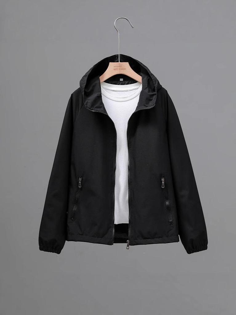 Trendiger Damen-Kapuzen-Windbreaker für Anfang März - Koreanischer Stil, Leicht, Sonnenschutz für Frühling, Sommer, Herbst