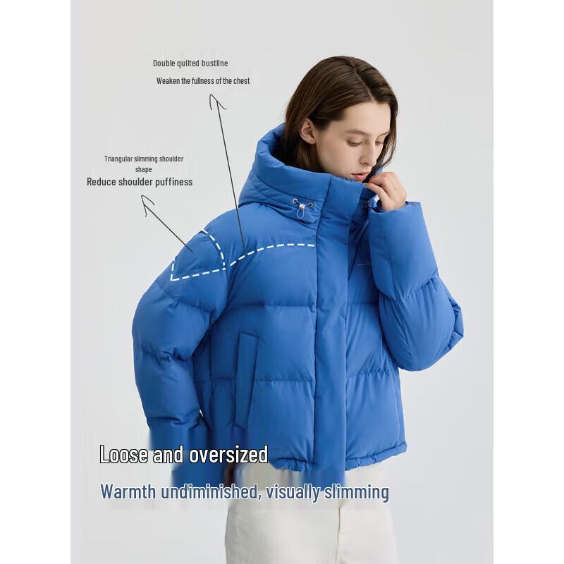 Bingjie Damen Kapuzen-Daunenjacke