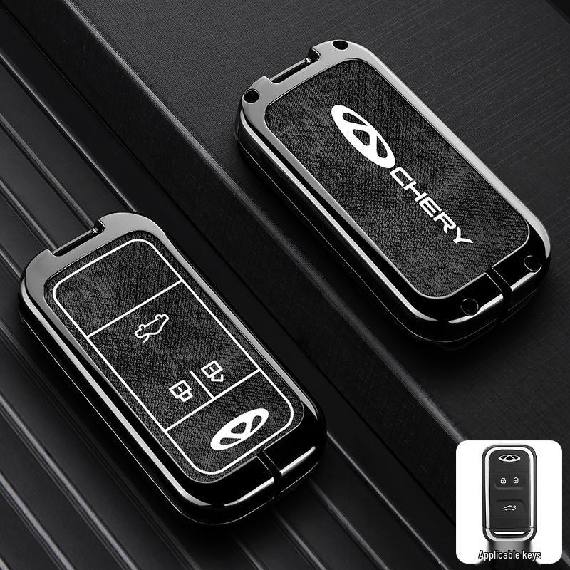 Zinc Alloy Key Shell Covers for Chery, Tiggo 8, 7 Plus - Full Coverage, 5x Anti-Drop Protection