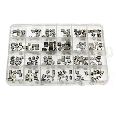 240Pcs /Pack 24 Models Micro USB  Connector Socket Jack Assort Mix Pack