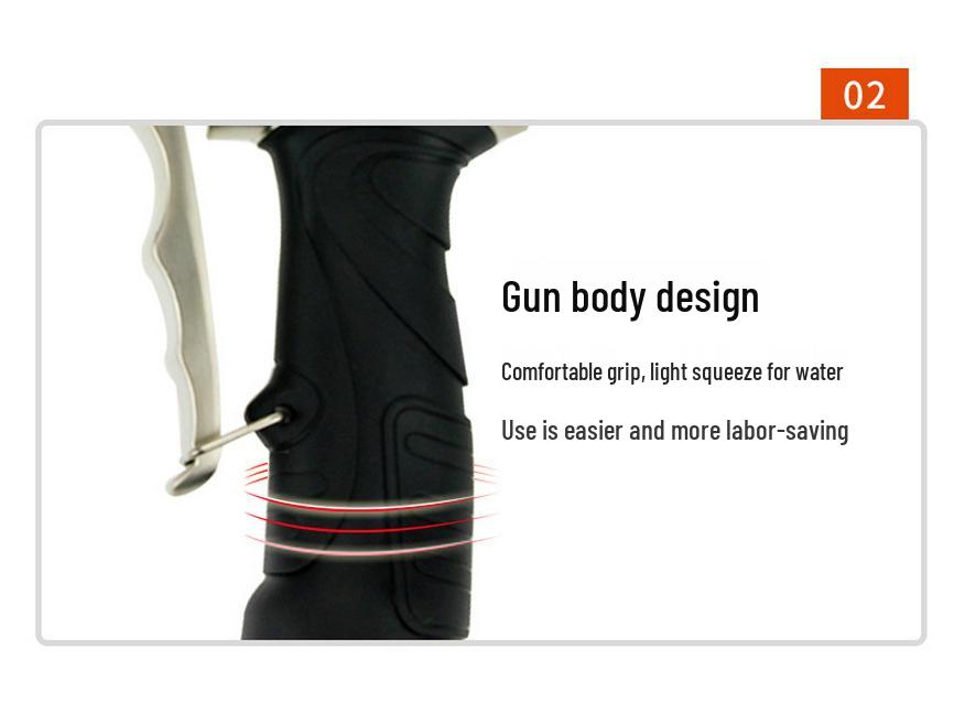 Electroplated Multifunctional High-Pressure Water Gun with 9-Function Metal Gold Trigger Spray for Flower Watering