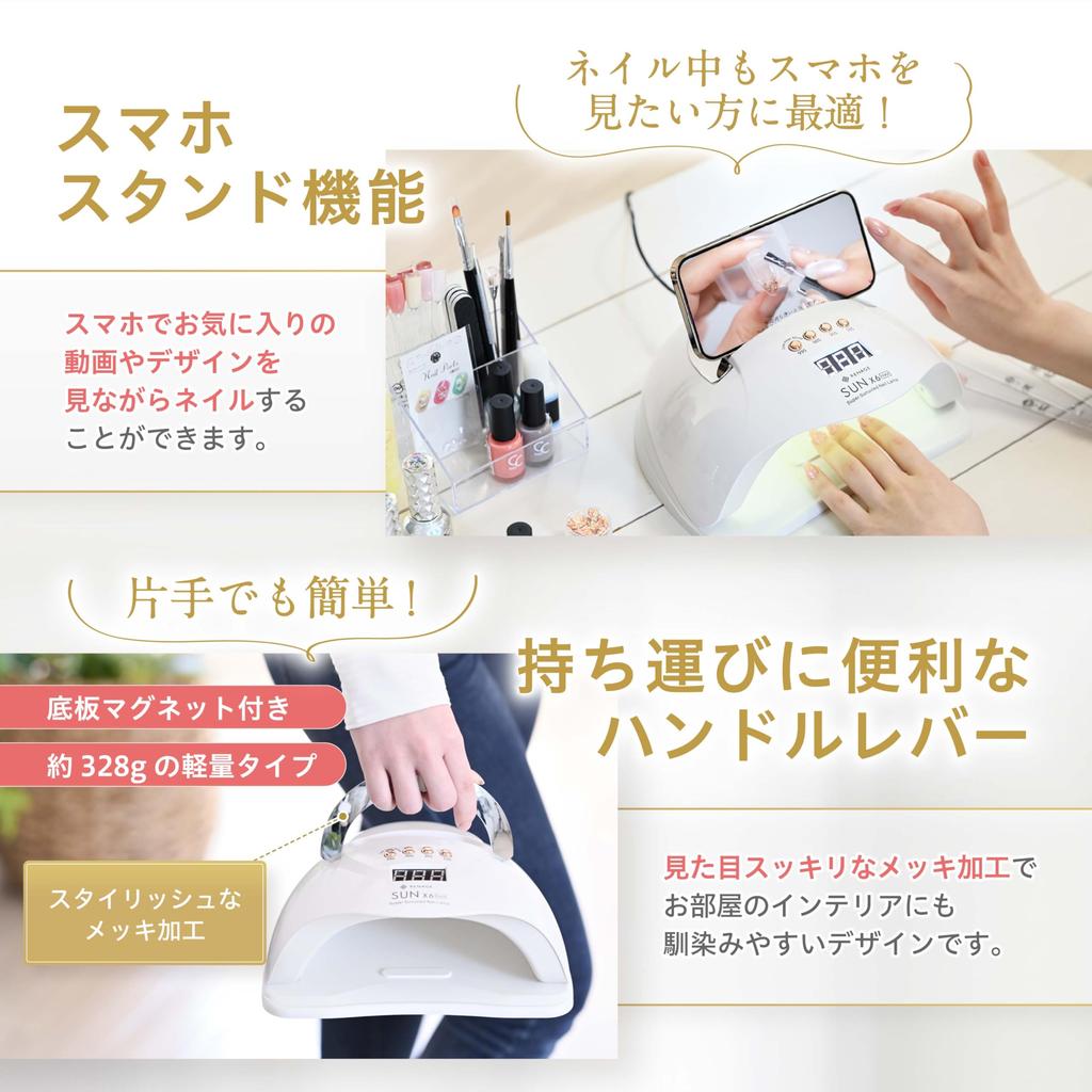 Gel Nail UV Nail RENAGE LED 36 White Supervised by Nail Artist Nail Low Heat Automatic Curing Compatible with All Suitable for Foot Includes Nail