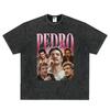 2026 Hot Sale Actor Pedro Pascal Fans Gift Graphic T Shirt Vintage Washed Pedro Pascal T-shirts Men Women Hip Hop Punk Streetwear Oversized Tshirt