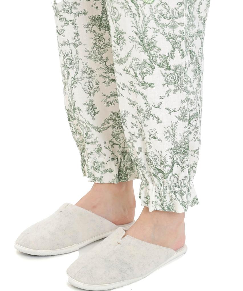 Narue Cotton Double Gauze Toile De Jouy Shirt Pajama Set Women's