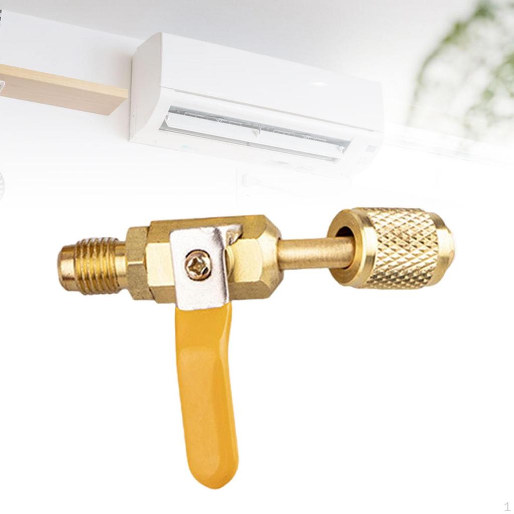 Air Conditioner 1/4 Male Safety Adapter Liquid Valve Connector Filling