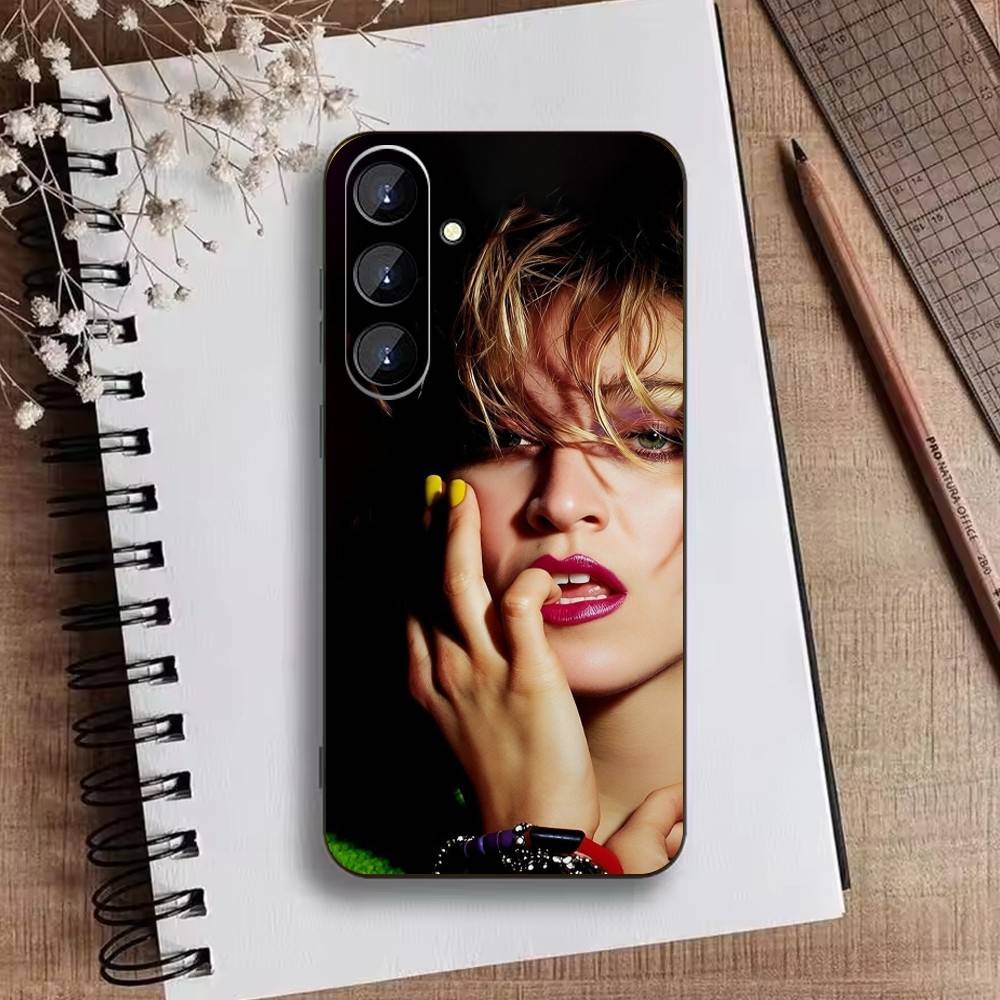 Singer T-Madonna Phone Case For Samsung Galaxy A73,21,22,32,71,53,52,51,80,5G Soft Black Cover
