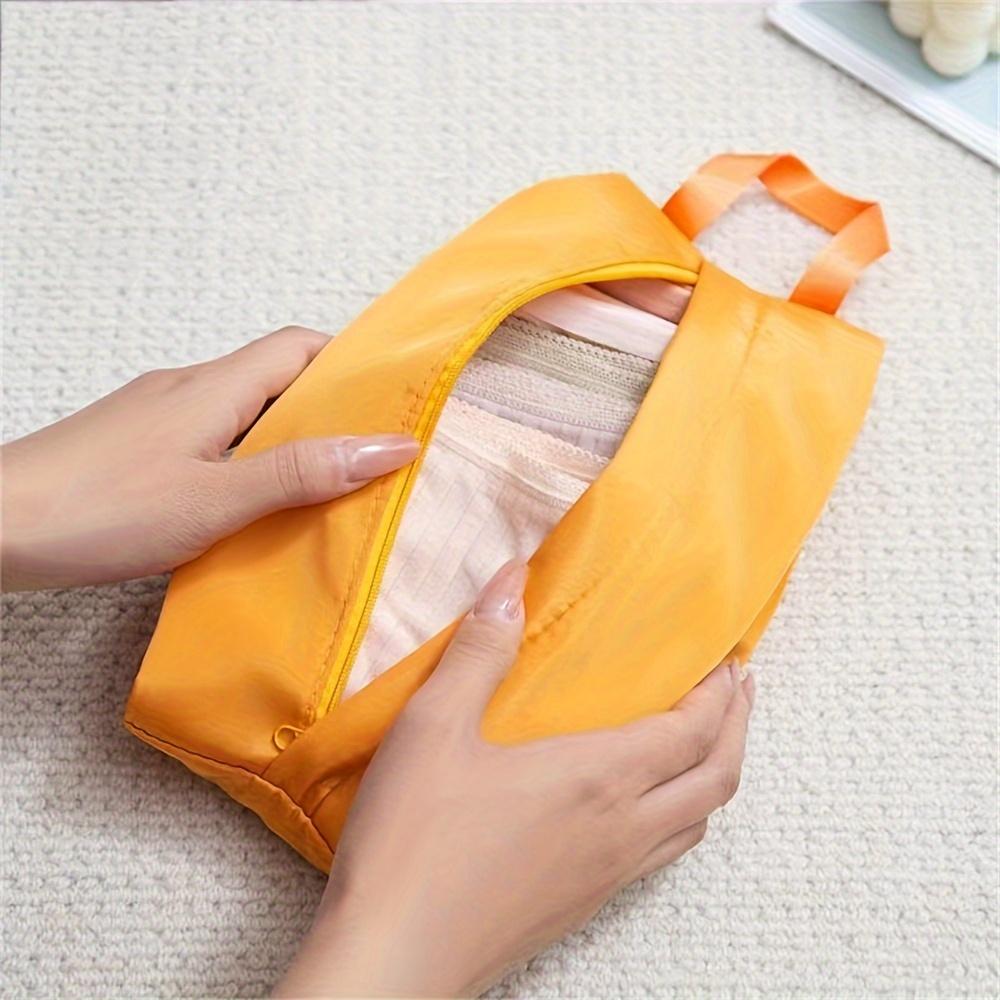 1pc Travel Multifunctional Storage Bag Foldable Portable Organizer for Underwear, Socks, Clothes - Durable Polyester for Travel, Zipper Closure Purse