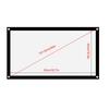 16:9 Thicken Portable Non Crease Soft White Polyester Projector Curtain Projection Screen(40in )