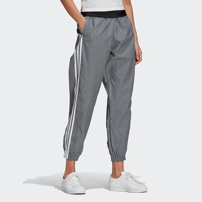Adidas Originals Track Pants Retro Side Stripe Knit Joggers Women Bottoms Gray GM5365