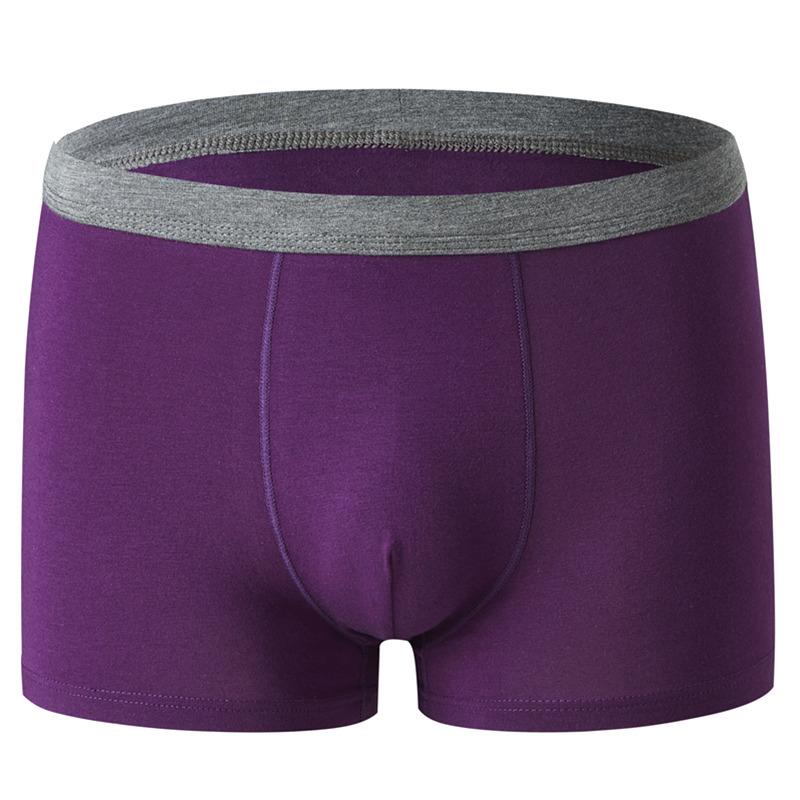 Large Size Men's Spring and Summer Cotton Youth Mid - Waist Flat Angle Underwear