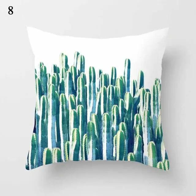 Mint Green Cushion Cover Geometric Printing Pattern Pillowcase 45*45Cm Living Room Bed Square Cushion Cover Decorative