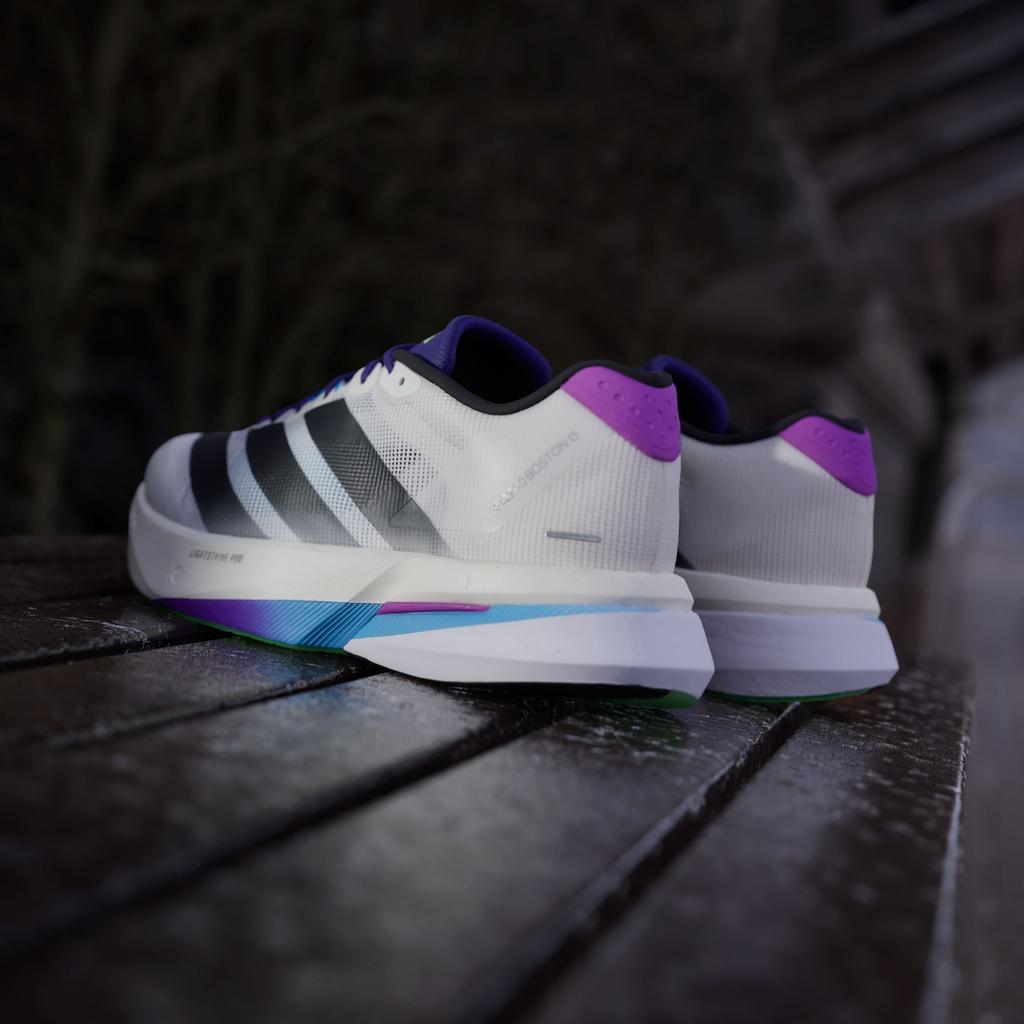 adidas Adizero Boston 13 'Core White Core Black Lime Burst'