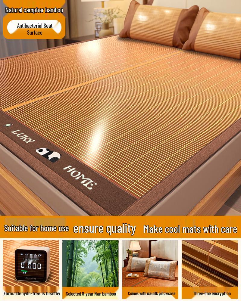 Free Shipping: New Double-Sided Bamboo Summer Mat - Foldable Single Mattress for Dorms