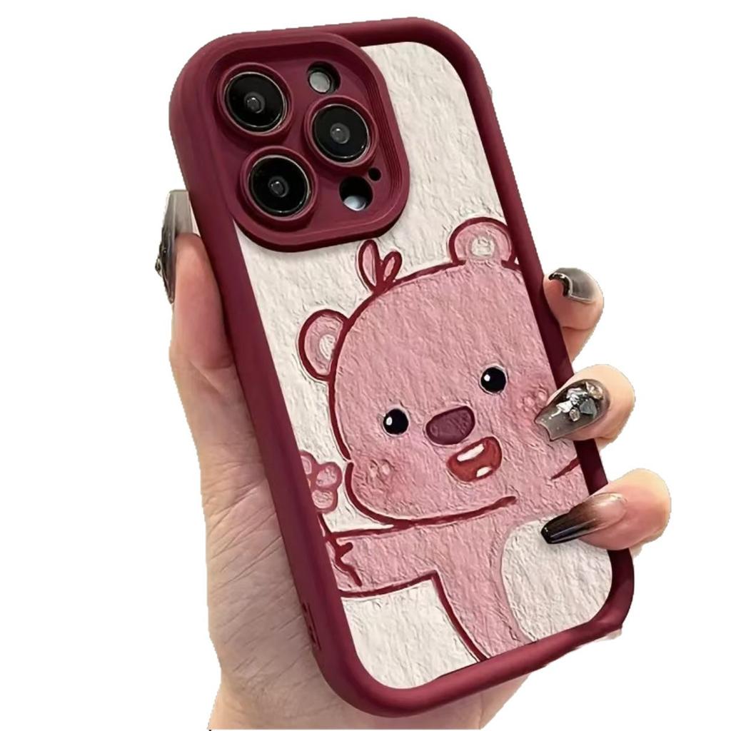 Cute Bear Trend Fashion Applied Apple 11/11/11 Pro Phone Case 11promax1111 Cartoon Soft