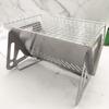 Portable Outdoor Folding Stainless Steel Grill and Firewood Stove for Camping