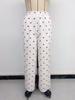 European & American Women's 2026 Heart Pattern Lace-up Wide-Leg Pants - Summer Casual Wear