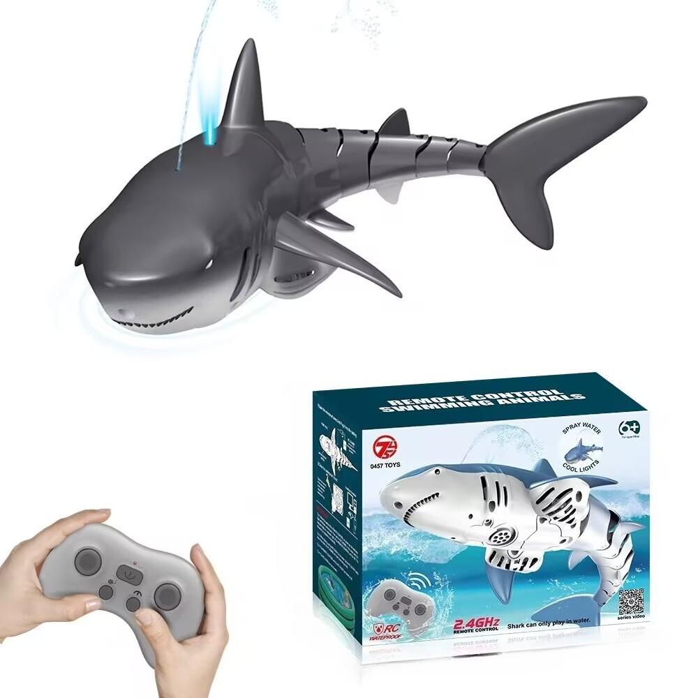 Remote Control Simulation Rocking Light Spray Shark