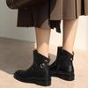 Shoes for Women 2024 Autumn New Fashion Women's Boots Hot Selling Round Toe Solid Low Heel Buckle Casual Short Boots Female