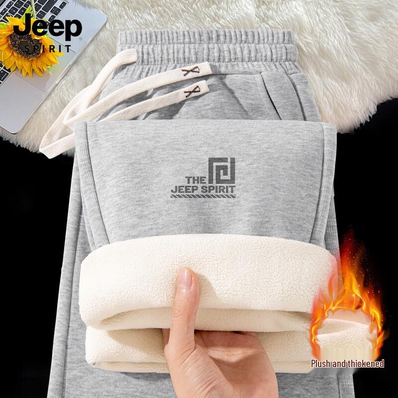 

JEEP SPIRIT Men s Winter Fleece-Lined Straight-Leg Casual Pants 3XL